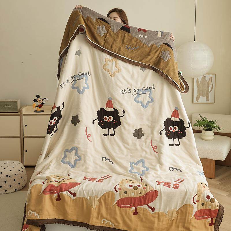 纯棉十层纱布盖毯毛巾被全棉空调夏凉被夏季沙发毯午休午睡小毯子,床上用品,休闲毯/毛毯/绒毯,淘宝优惠券,粉丝福利购,淘宝优惠卷