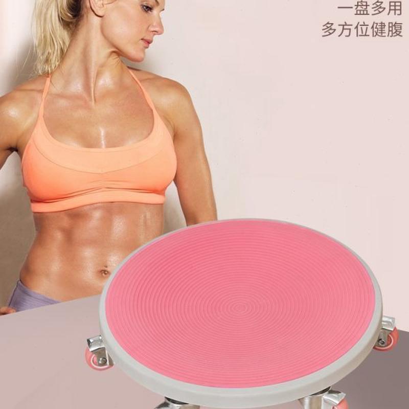 二盘练腹轮滑行静音女健身训练滑盘用万向腹肌盘代六四轮健腹轮