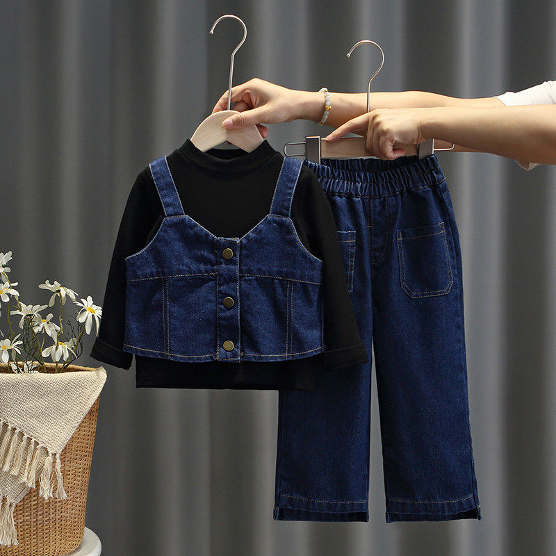 春秋套装2024新款网红女宝宝洋气时髦秋季儿童牛仔三件套,童装/婴儿装/亲子装,套装,淘宝优惠券,粉丝福利购,淘宝优惠卷
