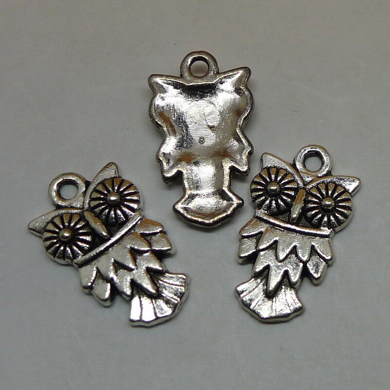A1532猫头鹰1000克/833个/包1.2克11x20mm手工热销合金饰品配件批