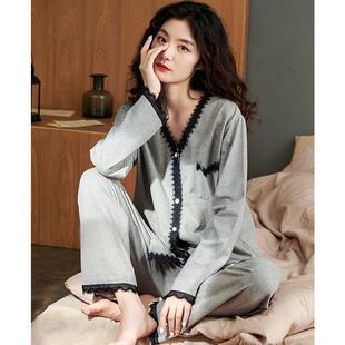 睡衣女春秋款纯棉长袖秋款2025年新款秋季薄款女款秋冬居服套装