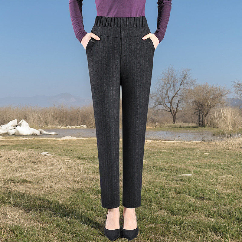 妈妈长裤中老年女裤春秋直筒松紧裤老人裤女宽松奶奶裤