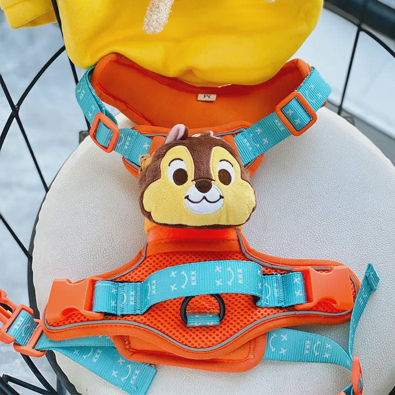 狗狗牵引绳胸背式可伸缩狗背心狗脖圈拉布拉多遛狗链子柴犬胸背带