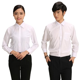 长袖职业衬衣工作服衬衫酒店大堂经理前台领班衬衣白色衬衫正装