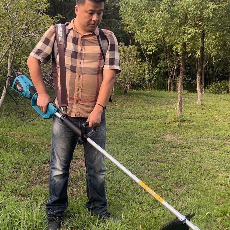24V48V锂电割草机专业级充电式电动打草绳农用草坪物业果园除杂草