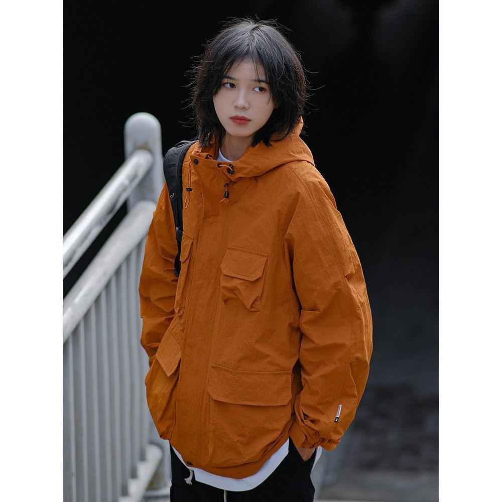 户外机能防风多口袋男女新款日系连帽工装防水潮,女装/女士精品,短外套,淘宝优惠券,粉丝福利购,淘宝优惠卷