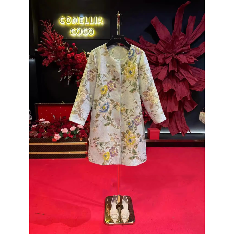 2024秋冬重工钉珠中国风春季新中式女士百搭时尚单排扣,女装/女士精品,常规大码外套,淘宝优惠券,粉丝福利购,淘宝优惠卷