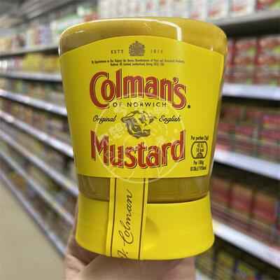 香港代购 Colman's高文 MUSTARD SQZY ENGLISH传统英式芥末酱150g