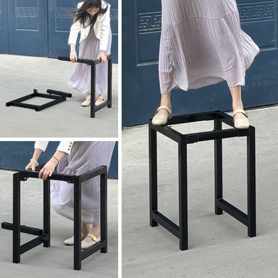 正方形 铁艺桌架  桌腿支架 桌子架 四方桌架子 餐桌脚