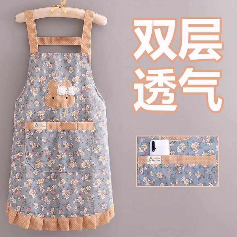 薄款透气时尚腰网红工作服家用围耐磨做饭夏季围裙厨房女新款2024