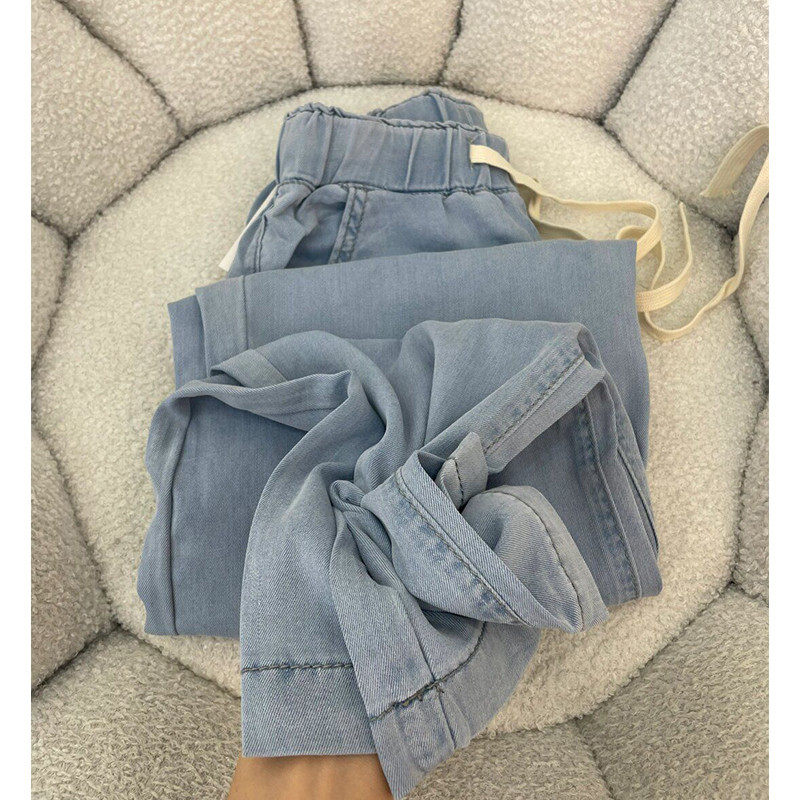 大码胖mm宽松垂感牛仔阔腿裤女直筒显瘦薄款拖地长裤夏,女装/女士精品,大码裤装,淘宝优惠券,粉丝福利购,淘宝优惠卷