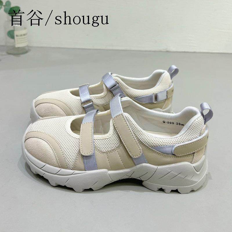 首谷2025新款芭蕾老爹鞋魔术贴软底透气休闲时尚单鞋拼色百搭凉鞋,女鞋,时尚休闲鞋,淘宝优惠券,粉丝福利购,淘宝优惠卷