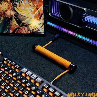 磁轴8K航插线键盘数据线客制化适用美加狮NANO68 MADE84Protype-c