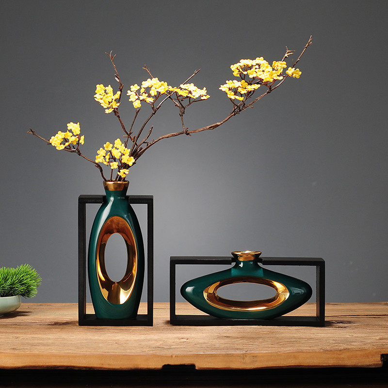 新中式陶瓷花瓶摆件客厅插花电视柜家居装饰品摆设工艺品,家居饰品,花瓶,淘宝优惠券,粉丝福利购,淘宝优惠卷