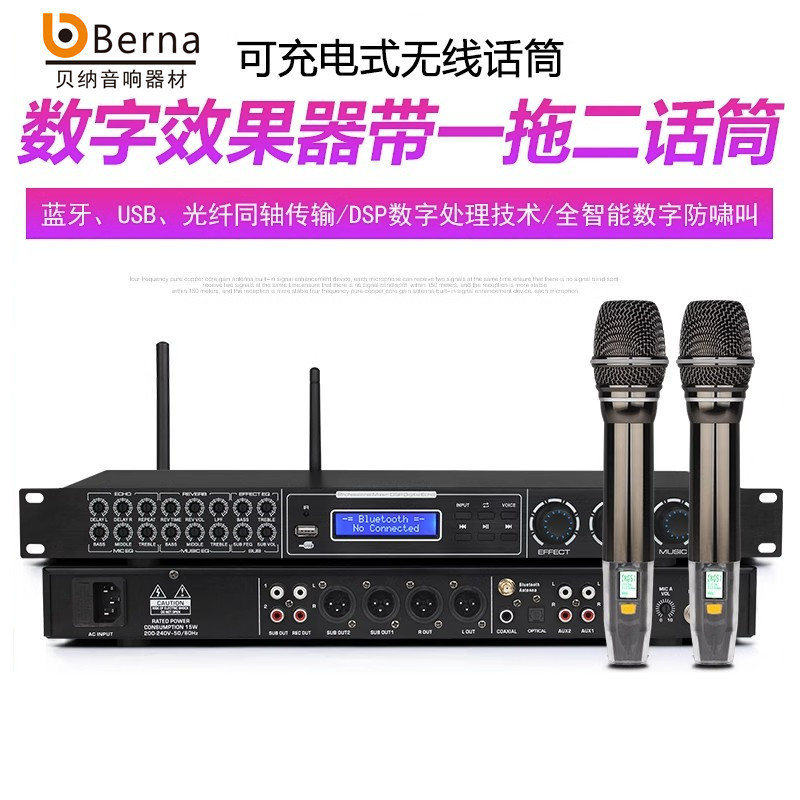 直销前级效果器专业K歌KTV家用话筒混响卡拉OK均衡前置调音器
