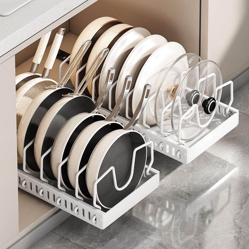 收纳架拉篮拉篮厨房橱柜锅具夹缝抽屉式极窄内锅架式柜抽拉置物架,厨房/烹饪用具,碗架,淘宝优惠券,粉丝福利购,淘宝优惠卷