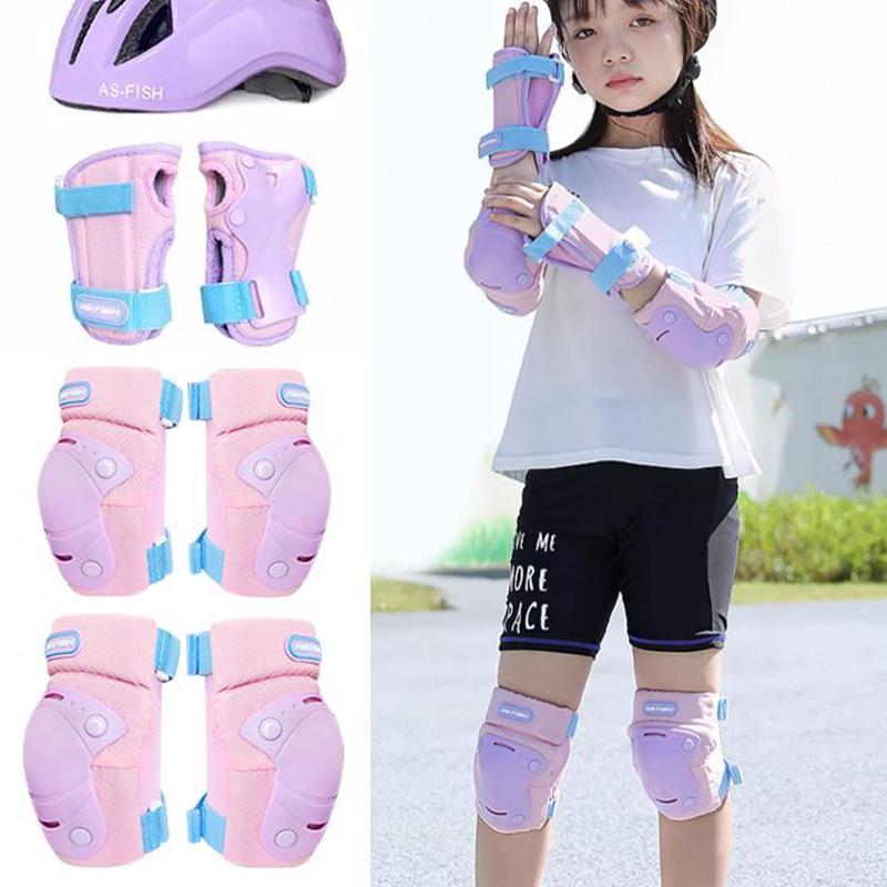 童轮滑鞋女防护冰儿童滑板溜轮滑护具头盔护膝自行车护肘冰套装滑