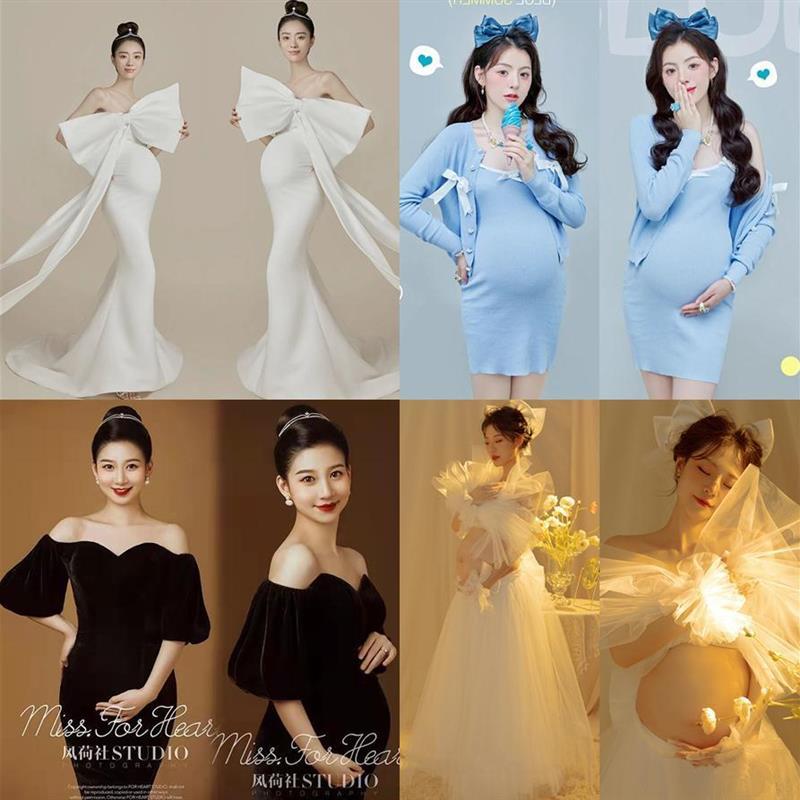 孕妇摄影服装新款拍照影楼主题时尚孕妈纱裙艺术照相