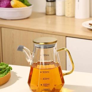 酱油刻度醋瓶调味料大油罐带高玻璃油壶不装挂油硼硅油瓶厨房用