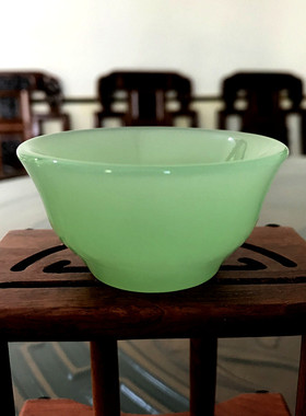 琉璃玉浅绿色小酒碗酒杯中式古风茶具小茶碗家用酒具小酒盅烈酒杯