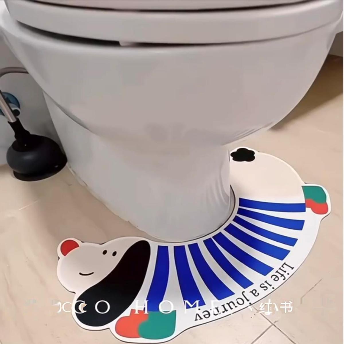 防滑腊肠狗地垫腊肠小狗卫生间硅藻泥u型防霉垫家用防溅尿吸水垫