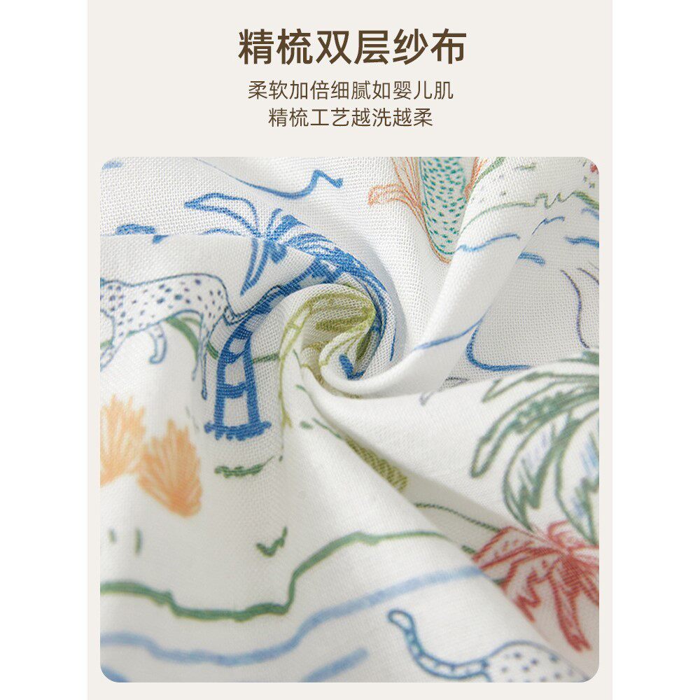 婴儿连体衣纱布竹纤维夏季短袖和尚服新生儿包屁衣宝宝哈衣外厂家