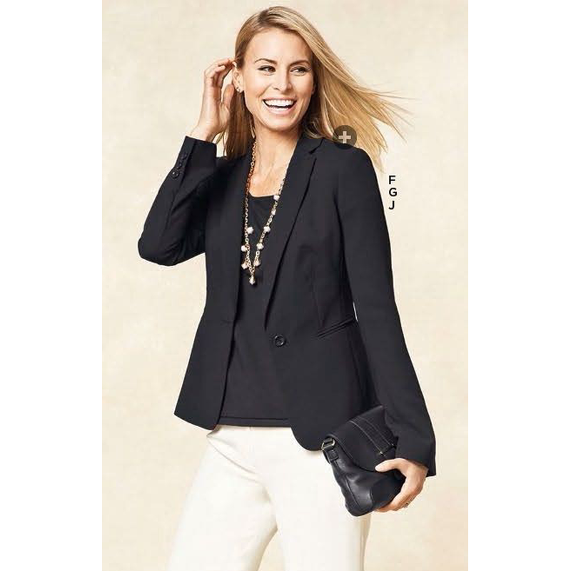 巨显瘦一粒扣黑色有口袋收腰通勤纯色长袖大码好搭配,女装/女士精品,常规大码外套,淘宝优惠券,粉丝福利购,淘宝优惠卷