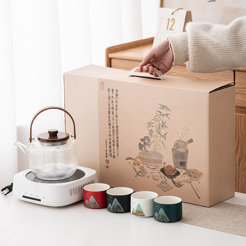 新中式围炉煮茶冬季加热保温取暖智能电陶炉速热大功率煮茶器新品