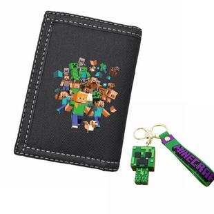 我的世界钱包苦力帕史蒂夫末影人卡通周边学生短款钱包儿童零钱包