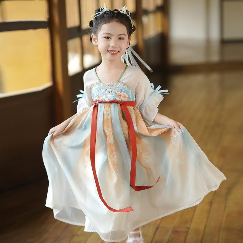 夏季新款小仙女日常平价国风小女孩雪纺薄款襦裙,童装/婴儿装/亲子装,汉服,淘宝优惠券,粉丝福利购,淘宝优惠卷