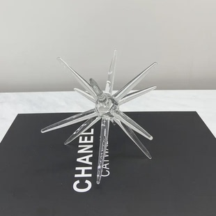 简约简约玻璃摆件样板房间售楼处玄关柜大堂桌面艺术软装饰品