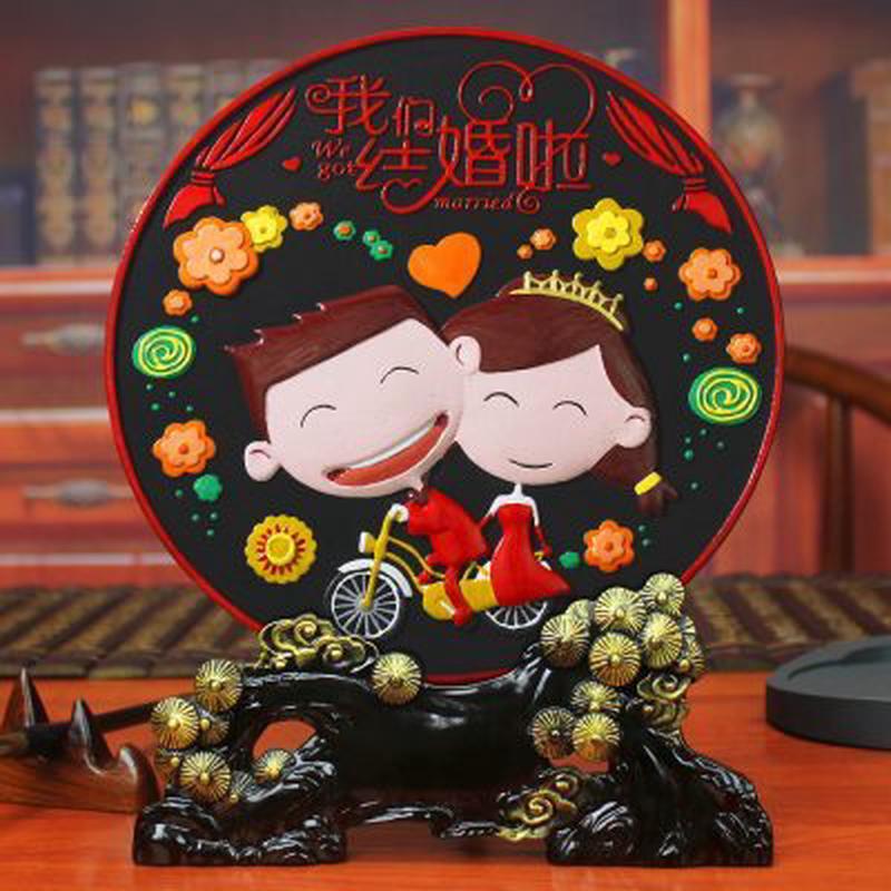 结婚礼物送闺蜜婚礼新婚礼品纪念日订婚庆布置婚房装饰品摆件