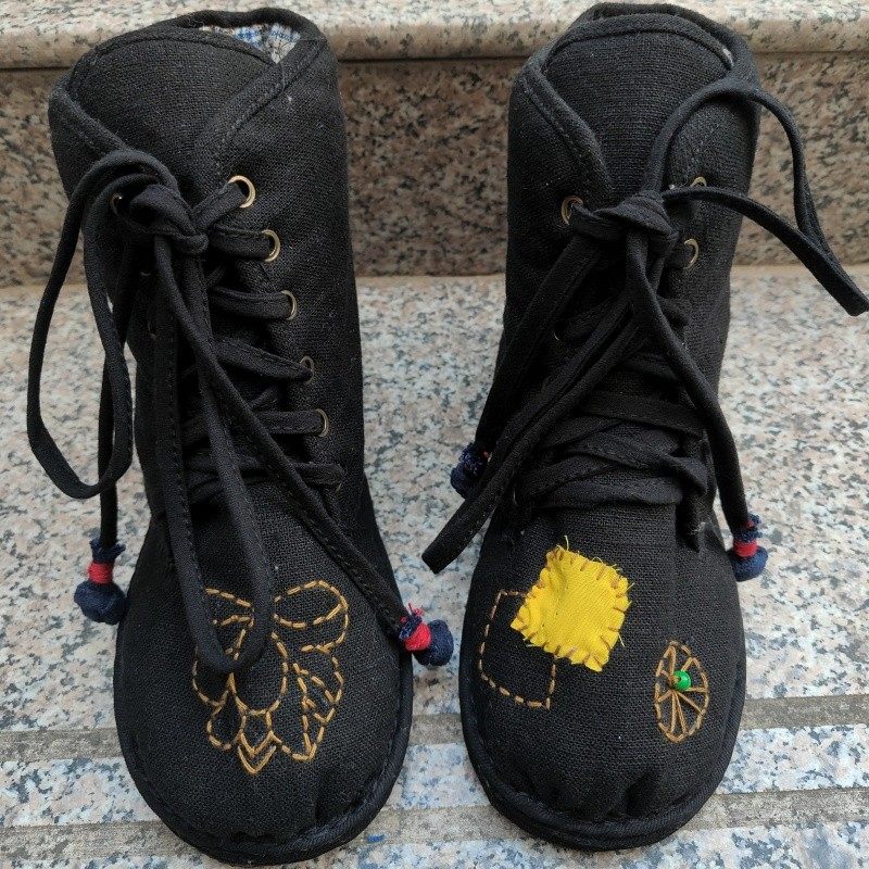 高帮系带气眼盘扣手纳千层底棉鞋手工绣花瓤布鞋加厚款保暖棉鞋女,女鞋,高帮鞋,淘宝优惠券,粉丝福利购,淘宝优惠卷