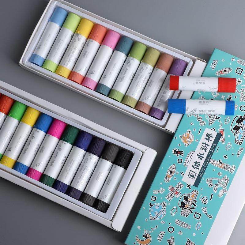 西西熊固体水粉棒儿童颜料12色水彩笔固体水粉棒绘画笔固体套装,文具电教/文化用品/商务用品,水彩颜料,淘宝优惠券,粉丝福利购,淘宝优惠卷