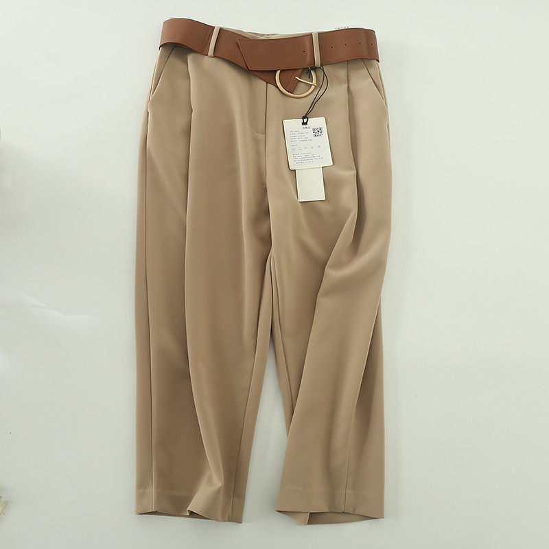 女式春秋款休闲直筒七分裤时尚百搭正装西裤宽松显瘦阔腿裤,女装/女士精品,休闲裤,淘宝优惠券,粉丝福利购,淘宝优惠卷