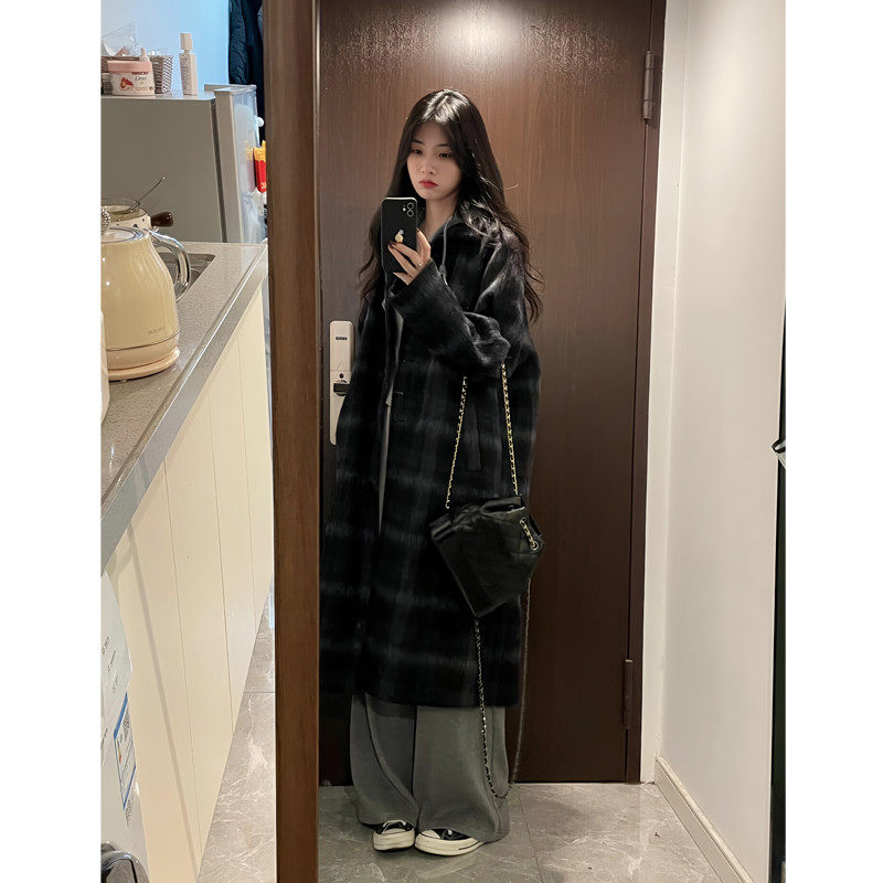 加厚中长款呢子大衣女毛呢秋冬季冬天超好看小个子韩系赫本风