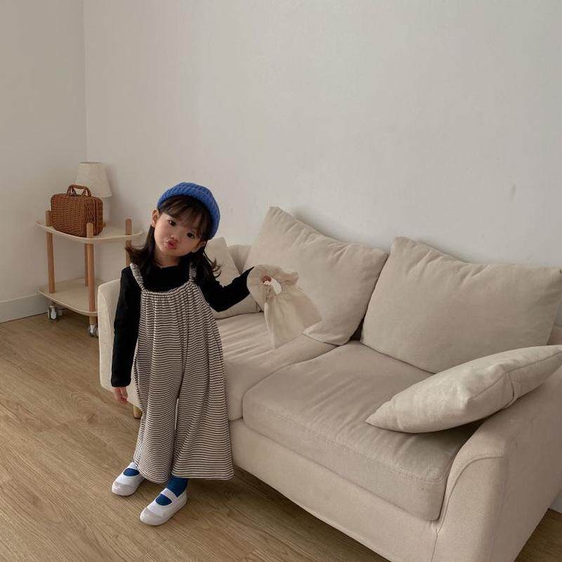 条纹套装春夏韩版宝宝洋气幼儿园两件套儿童长袖阔腿裤套装