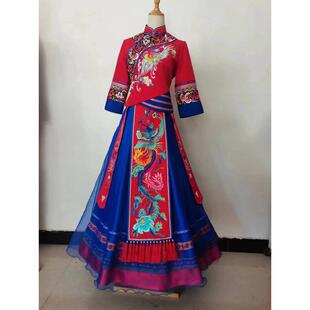 畲族少数民族服装刺绣套装女婚嫁渐变彝族舞蹈瑶族苗族