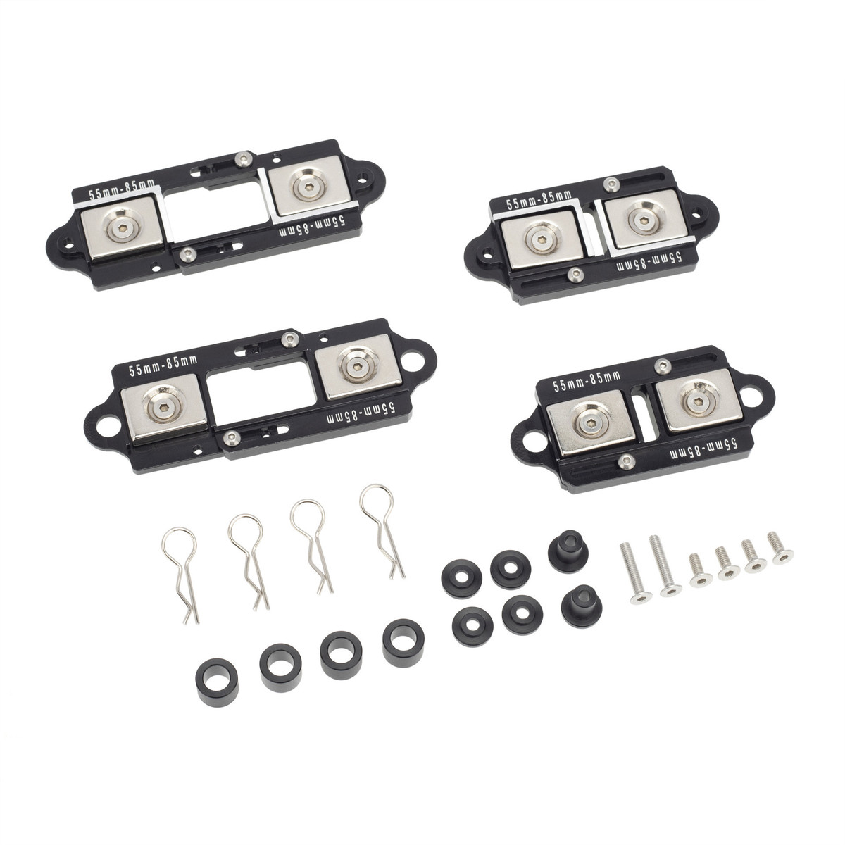 仿真模型 可调间距磁吸CNC铝合金 强磁铁隐形车壳柱 TRX4 SCX10