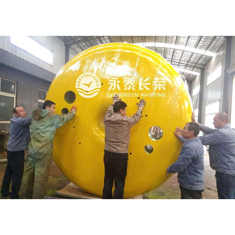 水上水质检测浮体 管道漂浮浮筒 钢制拦污浮标 内河航道警示浮标 - 实物图