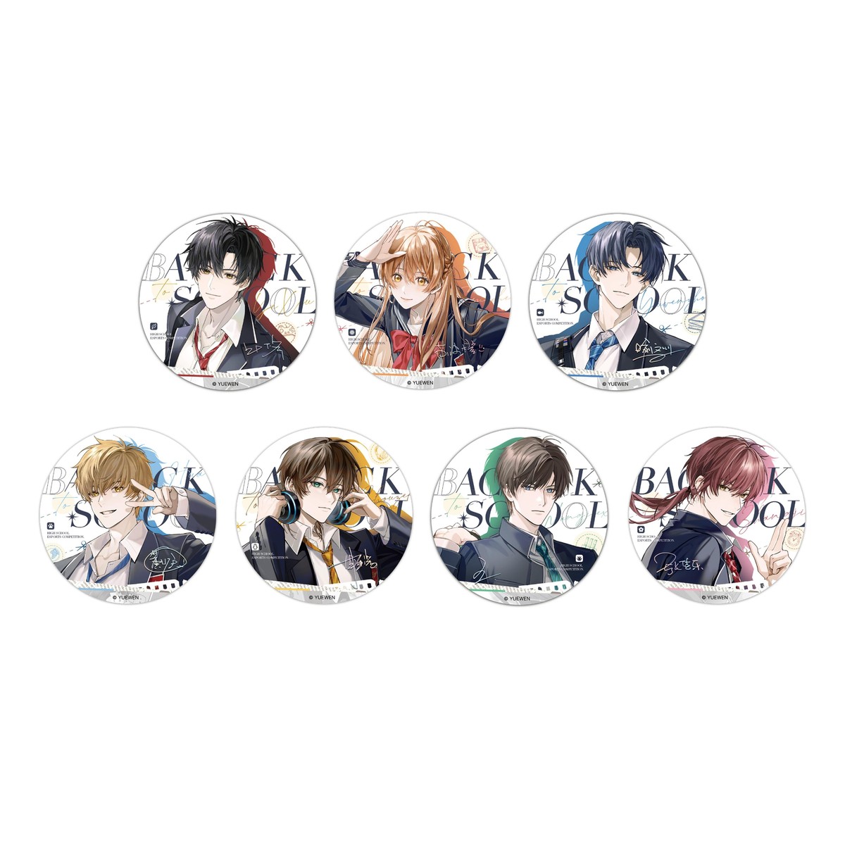 木灵正版全职高手授权周边「返校日系列」徽章立牌透卡拍立得