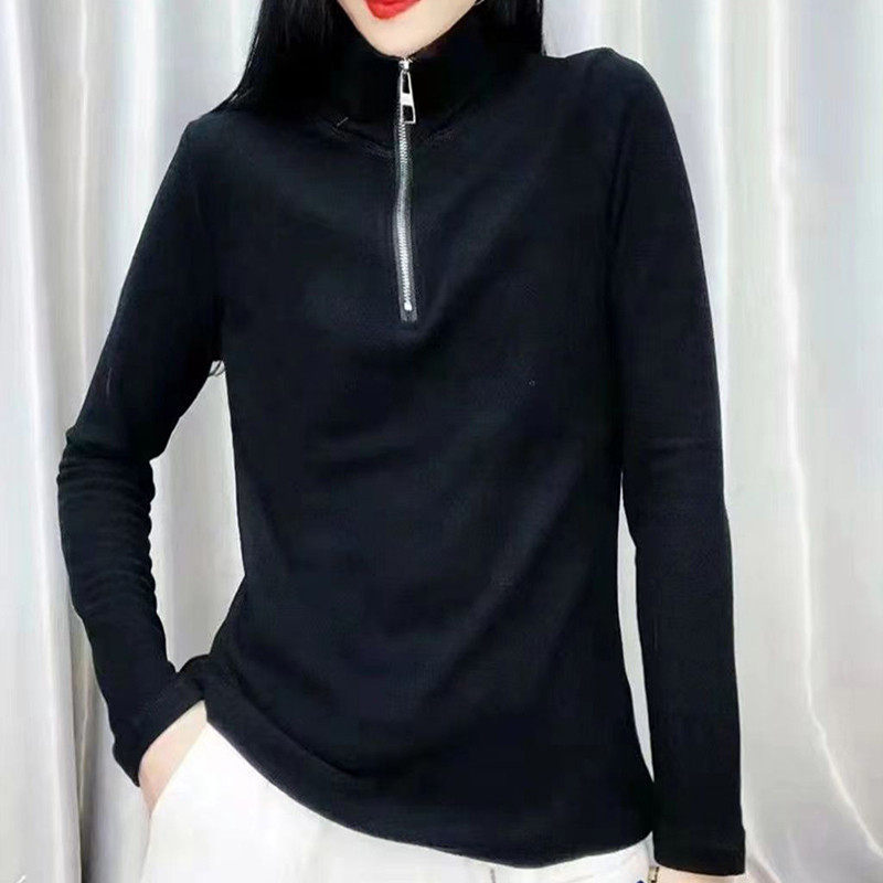 春秋季新款t恤女时尚宽松拉链个性韩版遮肉显瘦气质打底衫潮,女装/女士精品,卫衣/绒衫,淘宝优惠券,粉丝福利购,淘宝优惠卷