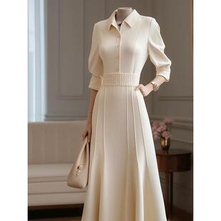 法式气质干练御姐风白色年轻遮肚内搭鱼尾包臀甜辣爆款