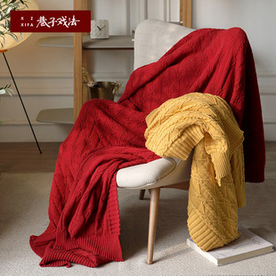巷子戏法 全棉纯棉毛毯沙发毯午睡毯空调毯毯子办公室盖毯春夏季