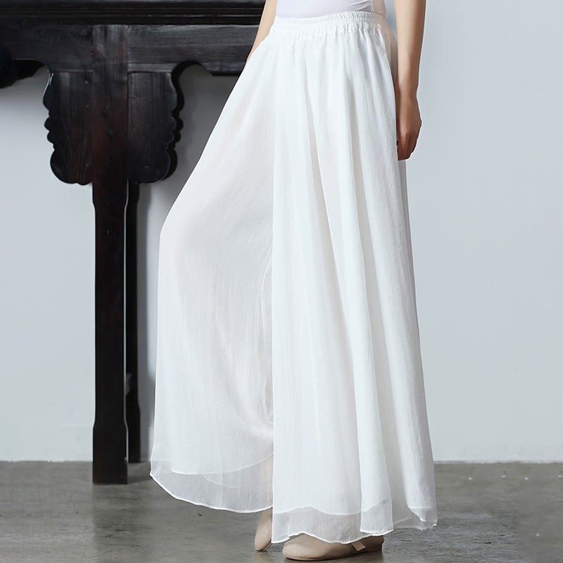 雪纺阔腿裤女夏舞蹈宽松长裤白色禅舞跳舞服装禅茶服,女装/女士精品,休闲裤,淘宝优惠券,粉丝福利购,淘宝优惠卷