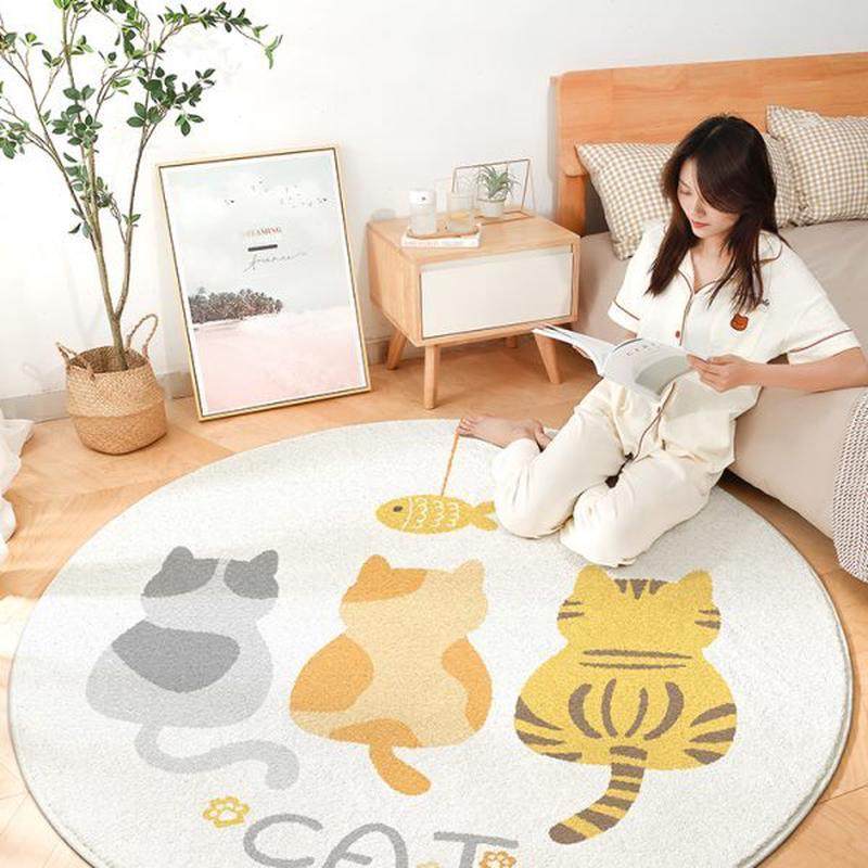 圆形地毯家用客厅茶几毯卧室满铺可爱儿童房间毛绒毯少女床边地毯,居家布艺,地毯,淘宝优惠券,粉丝福利购,淘宝优惠卷