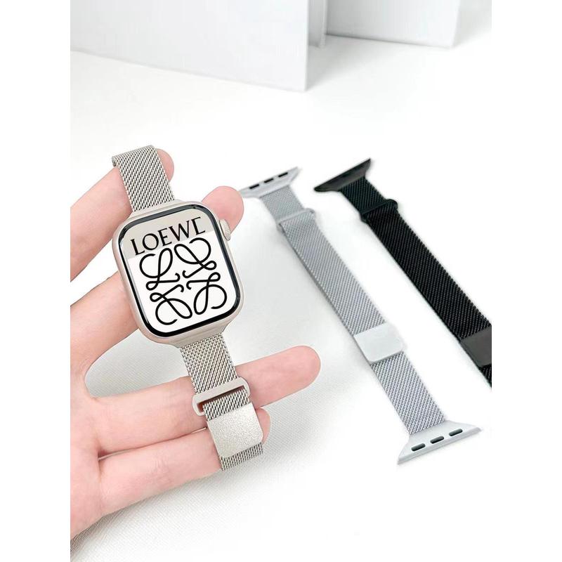 适用于applewatch米兰磁吸细表带iwatch87se苹果手表带金属小蛮腰