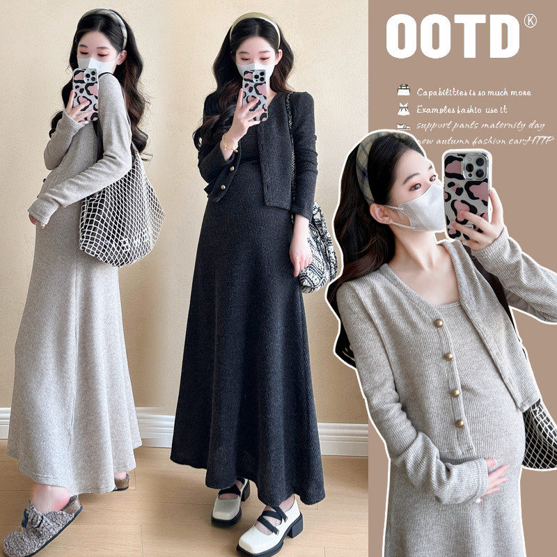孕妇装春装2025新款孕妈高级感时尚减龄洋气秋冬两件套