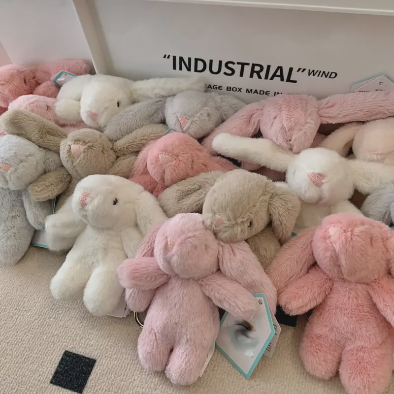 原单害羞兔毛绒钥匙扣甜美可爱小兔子公仔挂件配饰女YMTT-0902