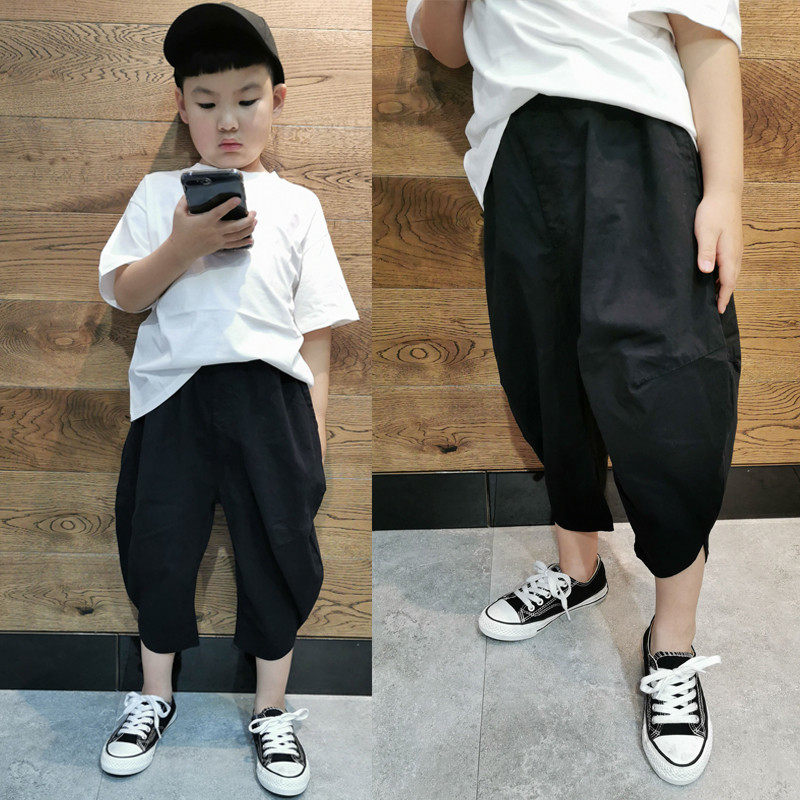 2025夏季薄男童黑韩版洋气宝宝老爹裤儿童七分裤潮款,童装/婴儿装/亲子装,裤子,淘宝优惠券,粉丝福利购,淘宝优惠卷